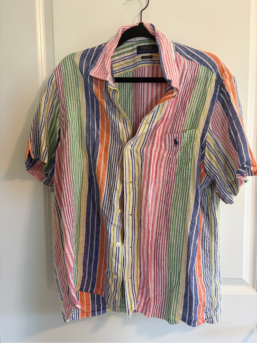 Polo by Ralph Lauren Multicolor Vertical Stripe Short Sleeve Shirt